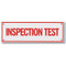 Picture of the Inspection Test Aluminum Sprinkler Identification Sign, 6"w x 2"h.