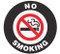A photograph of a 05225 anti-slip safety floor markers, no smoking w/graphic .