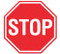 A photograph of a 05227 anti-slip safety floor markers, stop sign graphic.