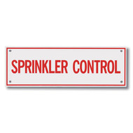 Picture of the Sprinkler Control Aluminum Sprinkler Identification Sign, 6"w x 2"h.