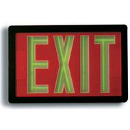 Picture of the Self-luminous Tritium-powered Exit Sign with a Black frame.