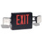Picture of the Brooks Combination Emergency Exit and Lighting Unit in black. 