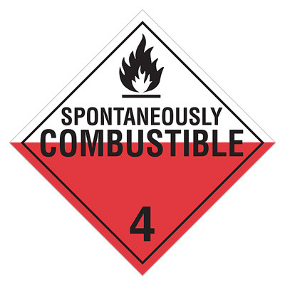 Flammable Organic Peroxide 5.2 Labels Hazard Warning Diamonds Highly Durable