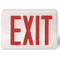 Picture of the Brooks LED Exit Sign w/ Battery Backup in white with red text.