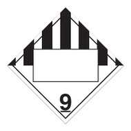 Signs + Labels - DOT Placarding - Blank 4-Digit DOT Placards