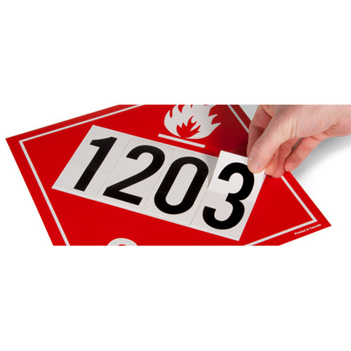 Vinyl Single Numbers and Kits for DOT Placards, 3.5