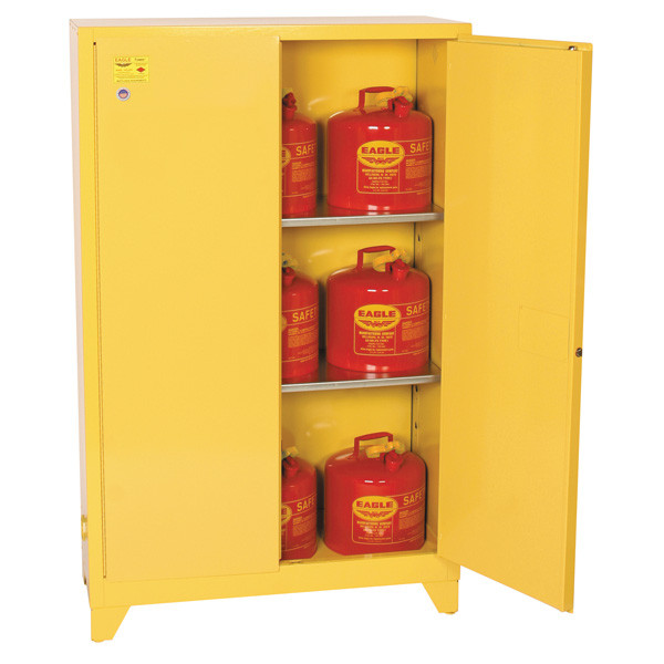 Eagle Flammable Liquid Safety Storage Cabinet Bi-fold self-closing