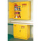 Cabinet shown mounted on wall in facility, and shown with 22 gallon under-counter cabinet, item # 02009