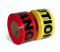 Photograph of roll of red and yellow barricade tapes.