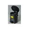 A photograph of a 02131 eagle oily waste safety cans, 10 gallon, black with open lid. 