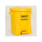 A photograph of a 02131 eagle oily waste safety cans, 14 gallon, yellow.