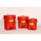 A photograph of a 02131 eagle oily waste safety cans, 6, 10, and 14 gallons in red.