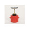 A photograph of red 02141 polyethylene eagle safety plunger cans with 1 quart capacity.