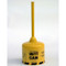 A photograph of yellow 02162 eagle butt can cigarette receptacle, with 5 gallon capacity and metal tube.