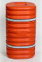 Photograph of single red 8" eagle column protector.