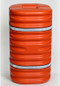Photograph of single red 10" eagle column protector.