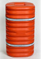 Photograph of single red 12" eagle column protector.