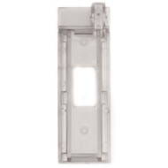 A photograph of a clear 07016 zing wall light switch lockout device.
