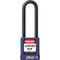 A photograph of a purple 07023 zing recyclock insulated safety padlocks with 3" shackle.