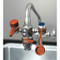 A photograph of a Guardian G1200 EyeSafe™ Faucet-Mounted Eyewash mounted on a faucet.