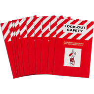 A photograph of a 07073-x lockout safety training handbooks.