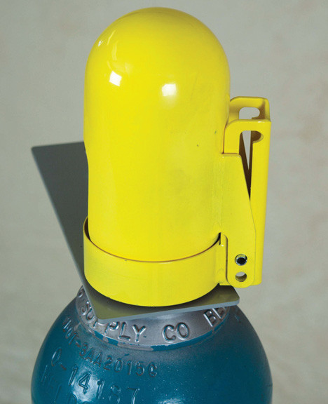 Justrite Safety Snap Cap Heavy-Duty Gas Cylinder Lockout Device w/ Padlock