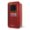 A photograph of three red 09347-S small 26" firetech™ fiberglass fire extinguisher cabinet.