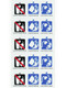 A photograph of a 09395 fire extinguisher labels with Class BC NAFED pictograms, and with 5 identical labels per card.