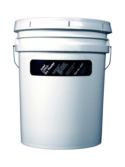 A picture of a 45 lb pail of Ansul Lith-X Class D Extinguisher Powder.
