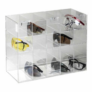 A photograph of a 06004 divided eyewear dispensers for safety glasses or safety googles.