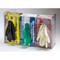 A  photograph of an extra large clear 06022 easy access glove box dispenser for three boxes with glove boxes installed.