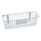 A photograph of a 06043 economical black wire basket, dimensions 18" length, 6" depth, 6" height.