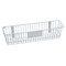 A photograph of a 06043 economical black wire basket, dimensions 24" length, 6" depth, 6" height.