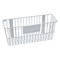 A photograph of a 06043 economical black wire basket, dimensions 18" length, 6" depth, 8" height.