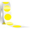 An image of a roll of yellow spot floor markers, partially unrolled.