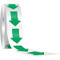 An image of a roll of green arrow floor markers, partially unrolled.