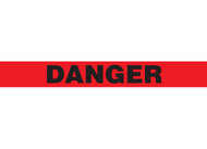Picture of Printed Warning Floor Tape reading "Danger" in black lettering on a red background.