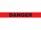 Picture of Printed Warning Floor Tape reading "Danger" in black lettering on a red background.
