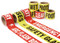 Photograph of Printed Warning Floor Tapes partially unrolled.