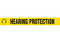 Picture of Printed Warning Floor Tape reading "Hearing Protection" in black lettering on yellow background.