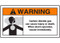A drawing of a 12" w x 6.5" h 09955 CO2 system sign as described in the product description.