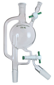 A photograph of a 250 mL CG-1233-01 solvent distillation head with take-off sampling port.