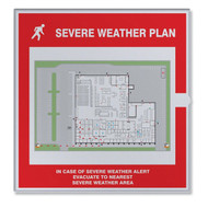 A photograph of  a standard Severe Weather Map/Plan Holder 08200, (map not included).