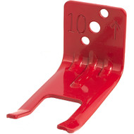 Red 3.75" fork-style hanger hook  for 5-13 lb extinguishers