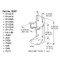 A dimensional drawing of an Ansul 30937 Vehicle Bracket for 20 lb dry chemical extinguishers.