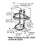 Dimensional drawing for the for standard duty brackets for Ansul Red Line Model 10 Cartridge Extinguishers.