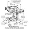 Dimensional drawing for the for heavy duty brackets for Ansul Red Line Model 20 Cartridge Extinguishers.