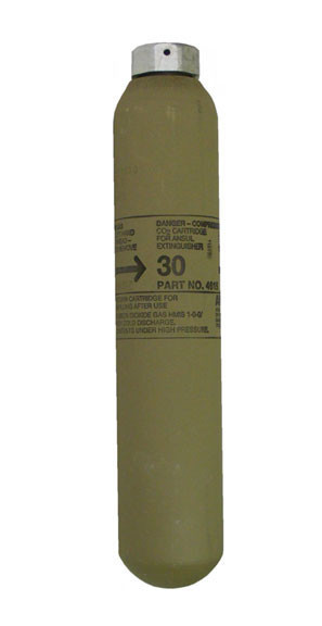 A photo of the model 30 replacement gas cartridge for Ansul Model 30 Red Line extinguishers.