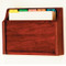 Picture of mahogany 1 pocket file/chart holder.  Files not included.