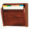 Picture of mahogany tapered, 1 pocket file/chart holder.  Files not included.